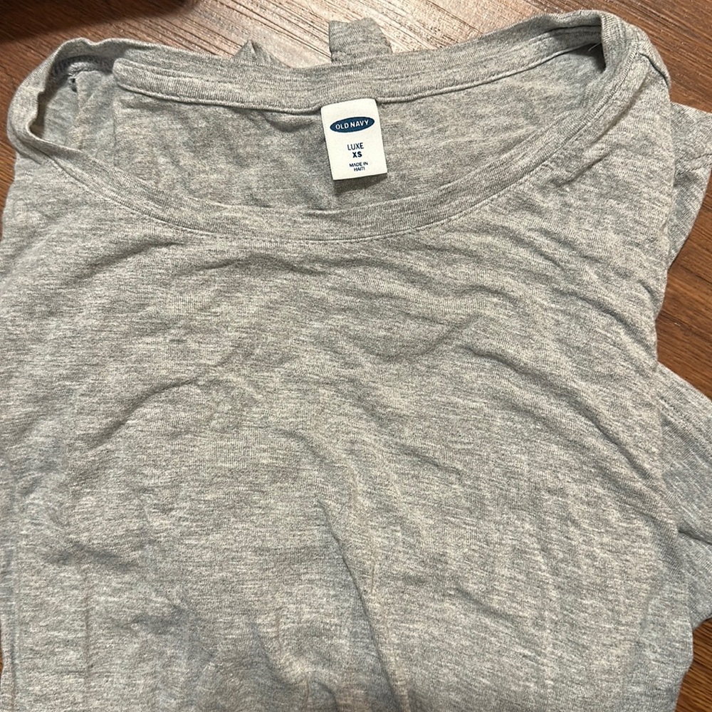 Gray Old Navy Luxe Long Sleeve Shirt